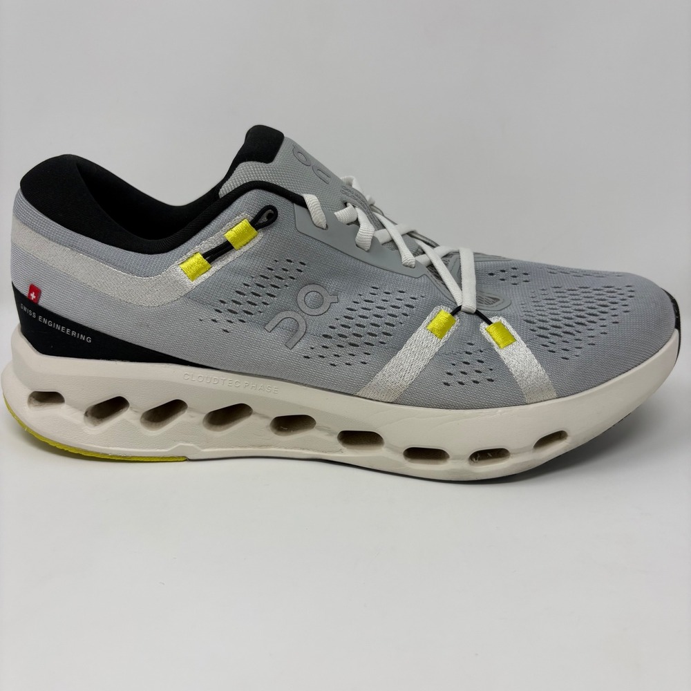 On Cloudsurfer 2 Mens Size 9.5 Grey White Athletic Running Shoes (3MF10123205)